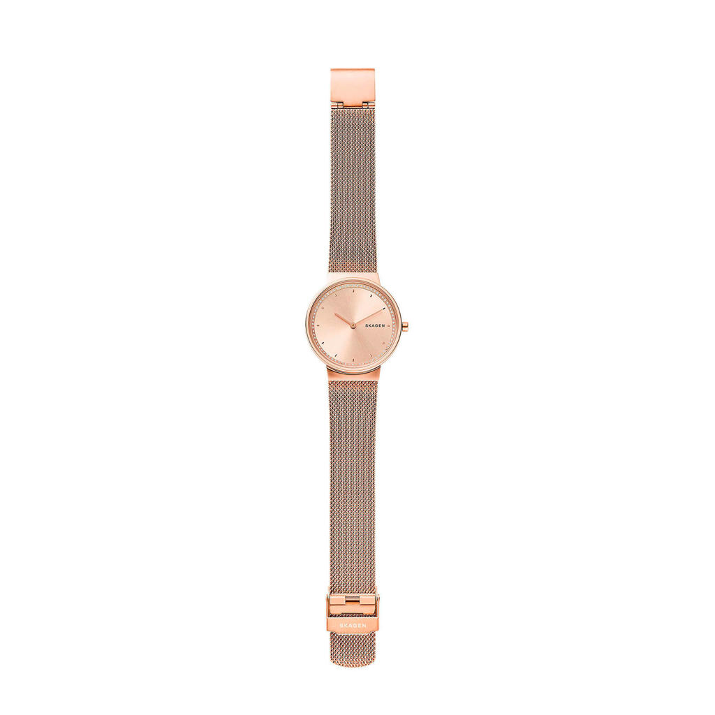 Kubagom Dameshorloge, analoog, kwarts, roestvrij staal, waterdicht, mesh, ultradun, 32 mm, Zwart oppervlak, roségouden armband, Elegant mesh-polshorloge met minimalistisch design Kubagom Dameshorloge, analoog, kwarts, roestvrij staal, waterdicht, mesh, ultradun, 32 mm, Zwart oppervlak, roségouden armband, Elegant mesh-polshorloge met minimalistisch design