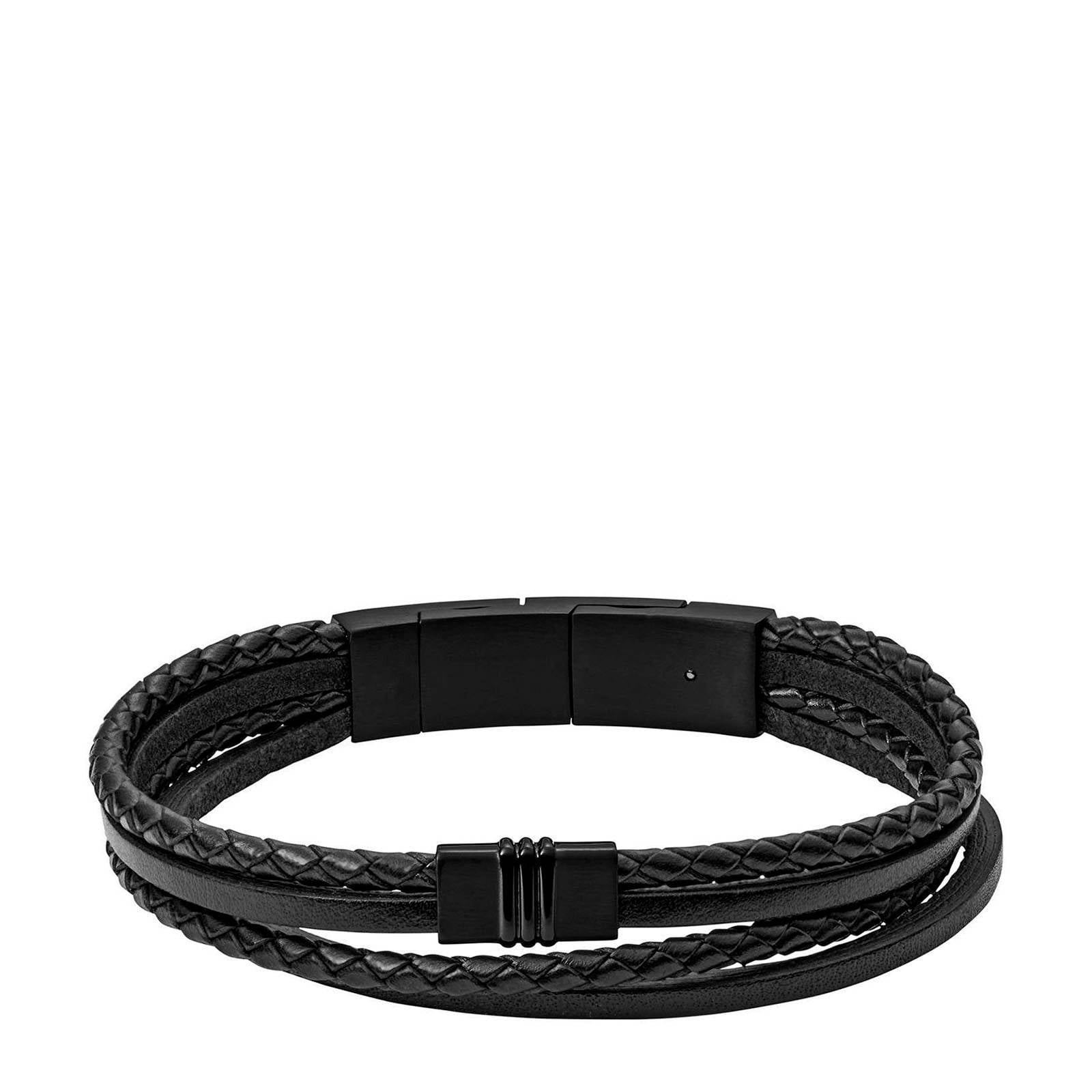 Fossil armband JF03098001 Vintage Casual zwart | wehkamp