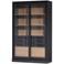 WOOOD James Vitrinekast - Grenen - Zwart - 200x125x47