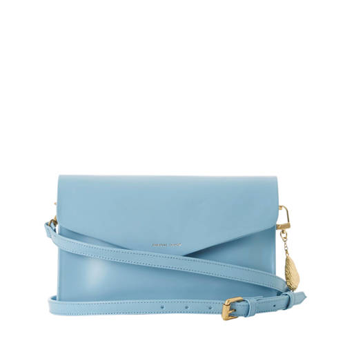 Fabienne Chapot Leren Crossbody Tas Rhea Bag Big Lichtblauw fabienne chapot kopen in de aanbieding Fabienne Chapot Leren Crossbody Tas Rhea Bag Big Lichtblauw fabienne chapot kopen in de aanbieding