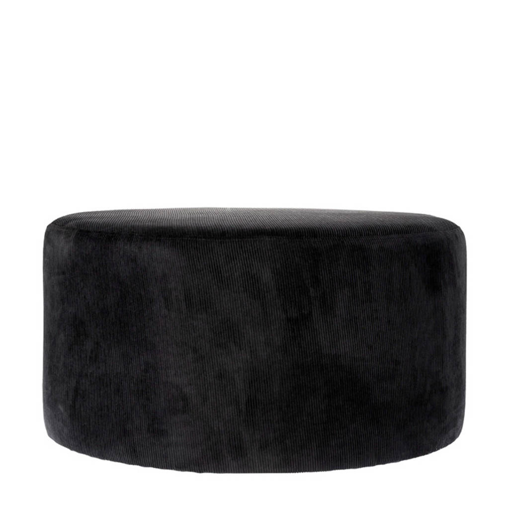 Riverdale poef London (70x37 cm) Ridge, Zwart