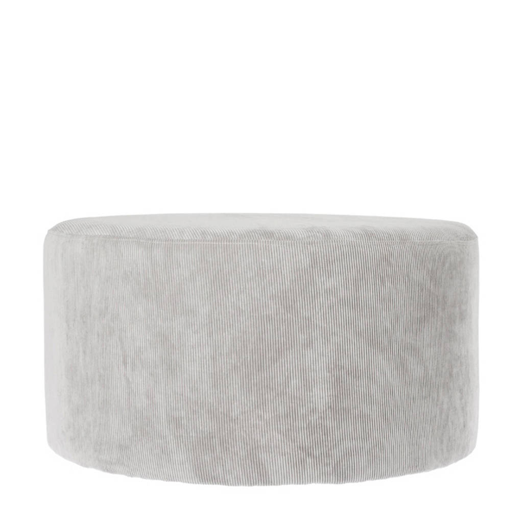 Riverdale poef (70x37 cm) Ridge, Lichtgrijs