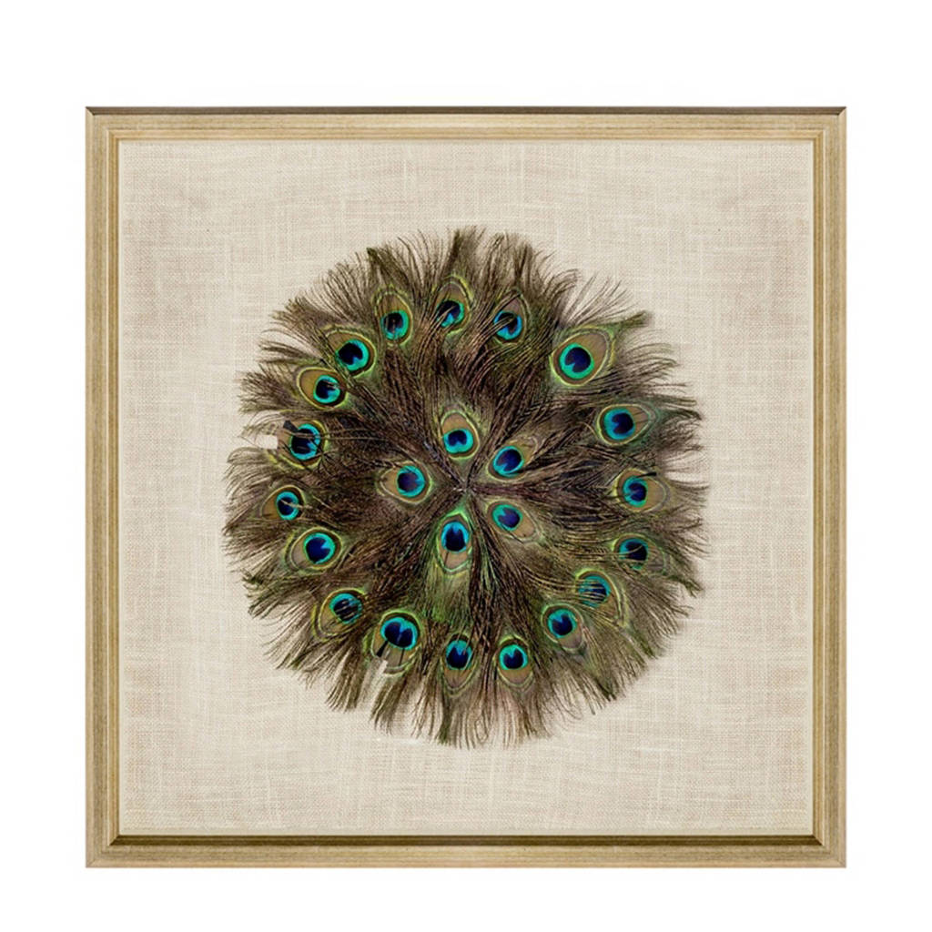 Riverdale schilderij Feathers (70x70 cm), Bruin