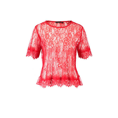 Coolcat Kanten Top Rood coolcat kopen in de aanbieding