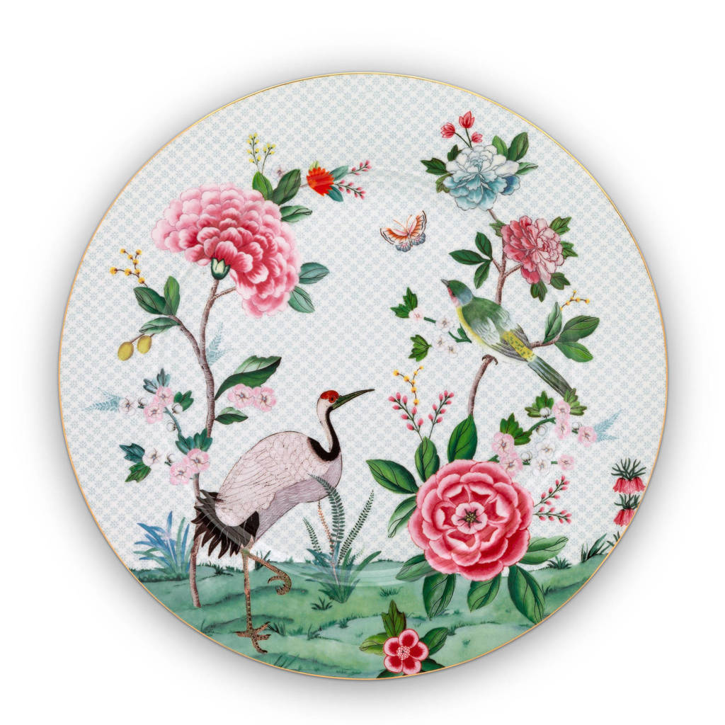 Pip Studio Blushing Birds dinerbord (Ø32 cm), Wit