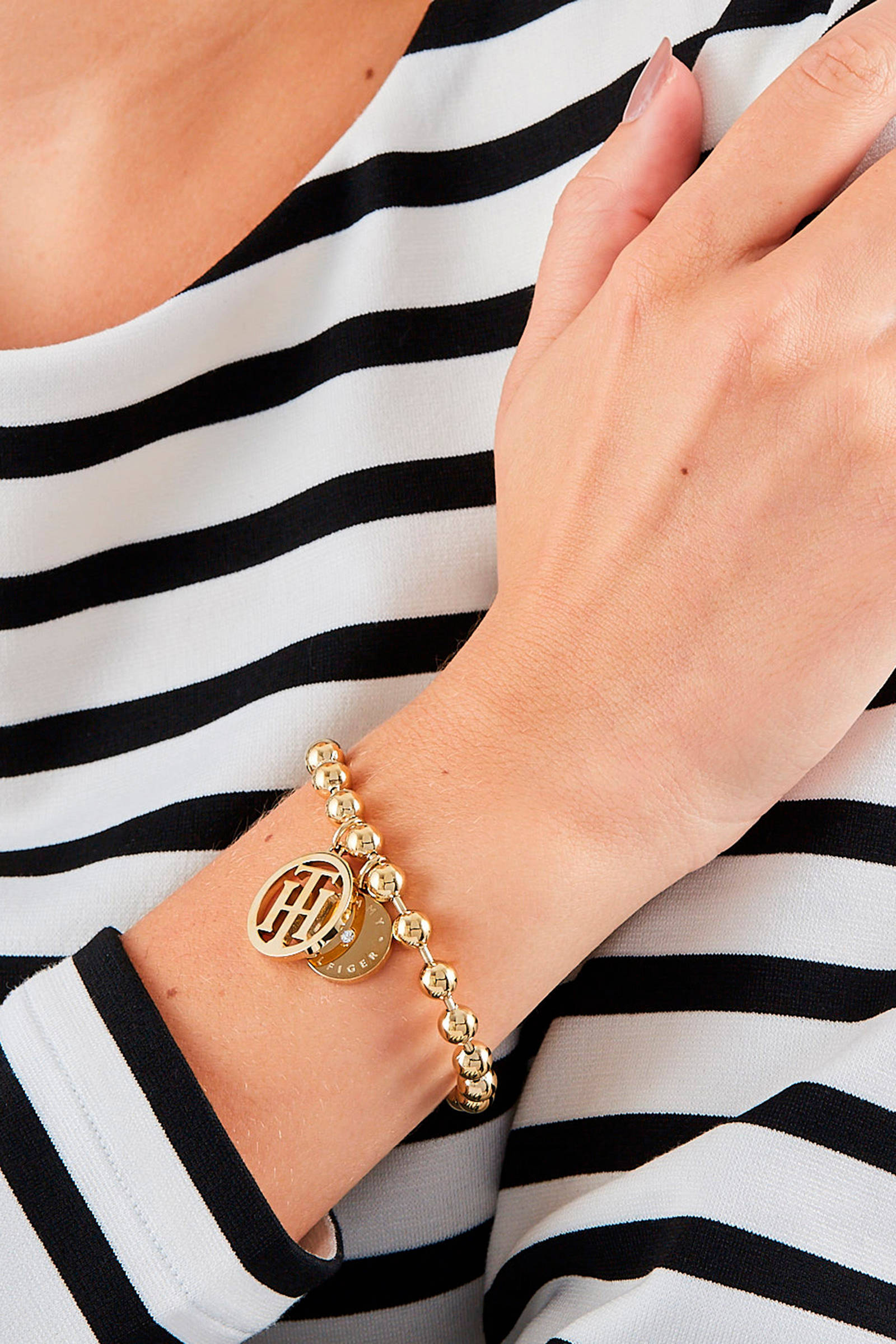 Tommy Hilfiger goudkleurige armband TJ2701103 | wehkamp