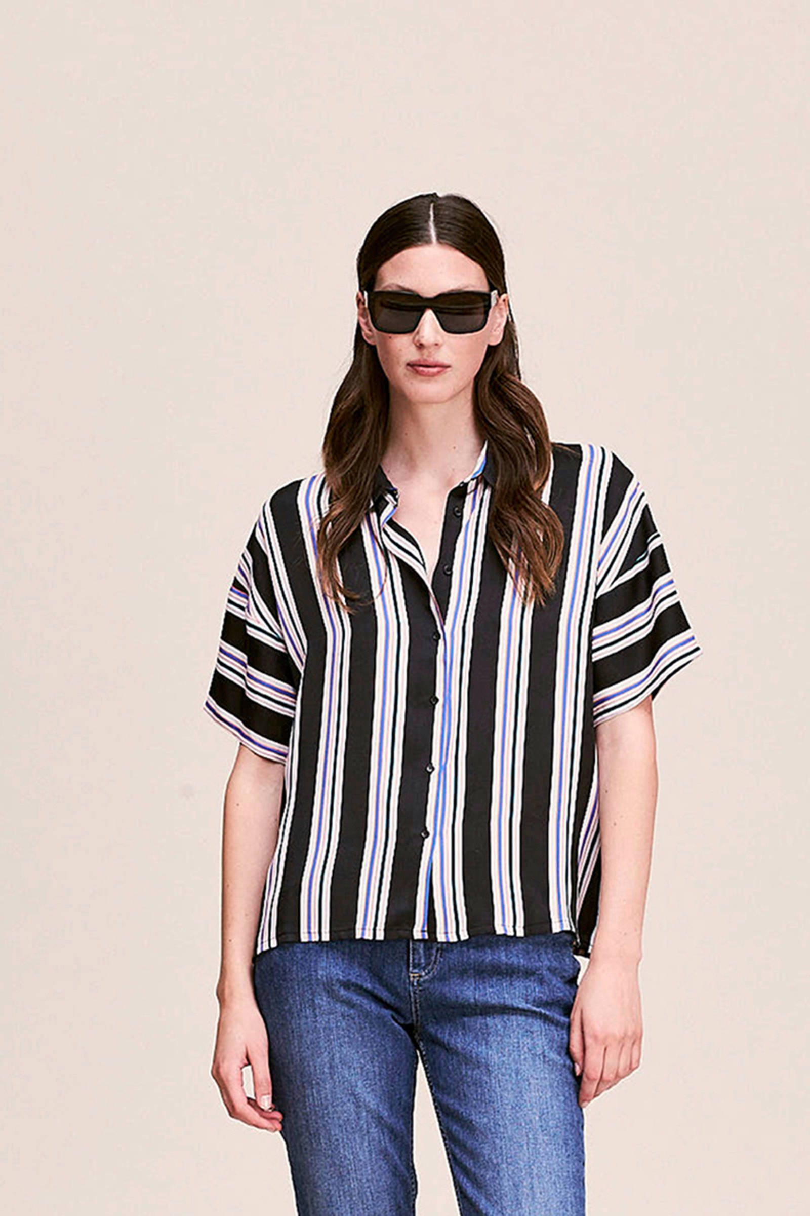 Eabha CKS gestreepte gestreepte blouse zwart Eabha blouse CKS UxwHfPPT