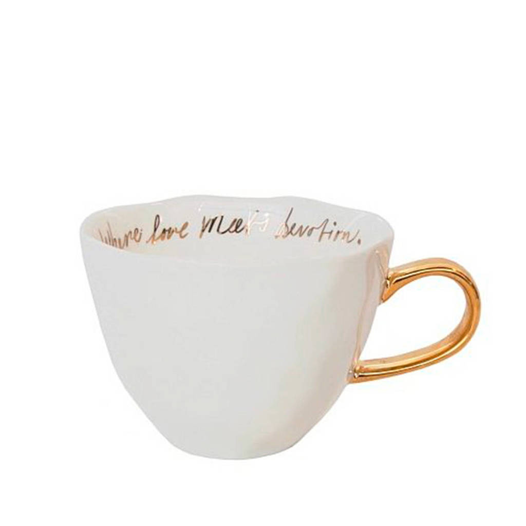Urban Nature Culture Good morning mok (Ø11 cm), Wit/goud