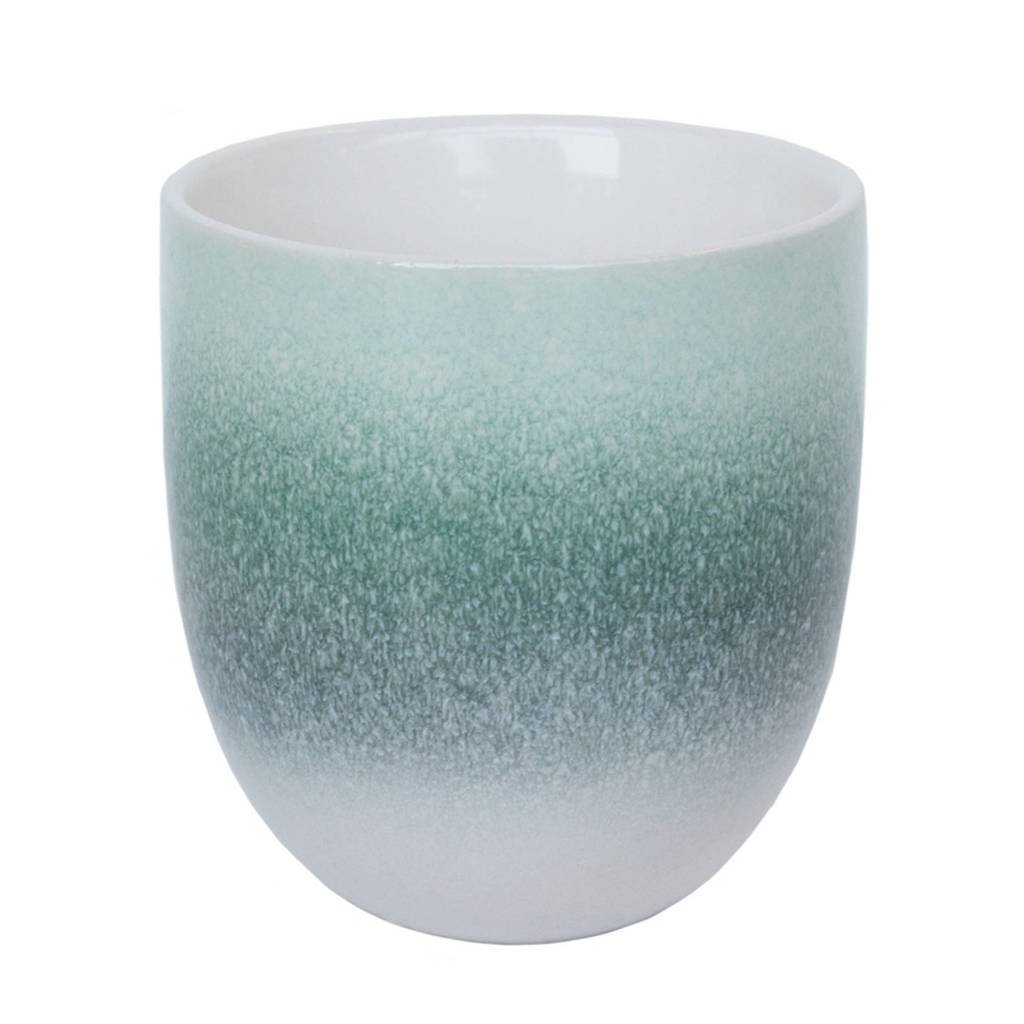 Urban Nature Culture Reactive glaze mok (Ø9 cm), Groen/mintgroen/wit