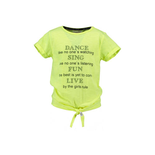 Kiddo T Shirt Met Tekst Geel kiddo kopen in de aanbieding