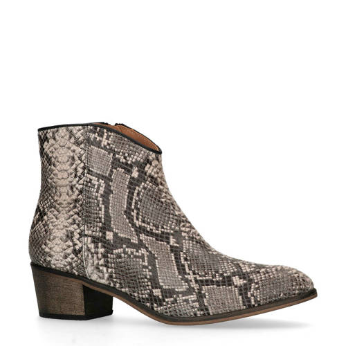 Manfield Leren Enkellaarzen Met Slangenprint manfield kopen in de aanbieding Manfield Leren Enkellaarzen Met Slangenprint manfield kopen in de aanbieding