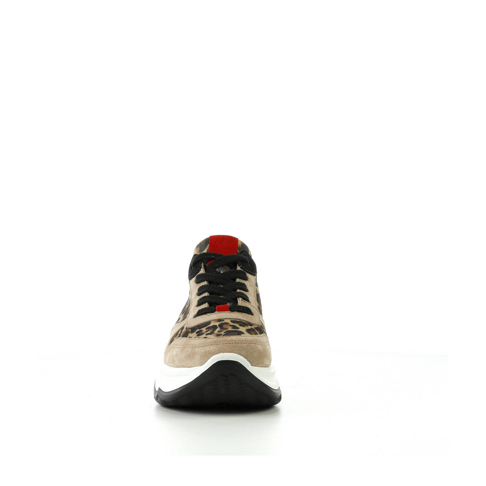 Paul Green 4764 suède sneakers met panterprint beige | wehkamp