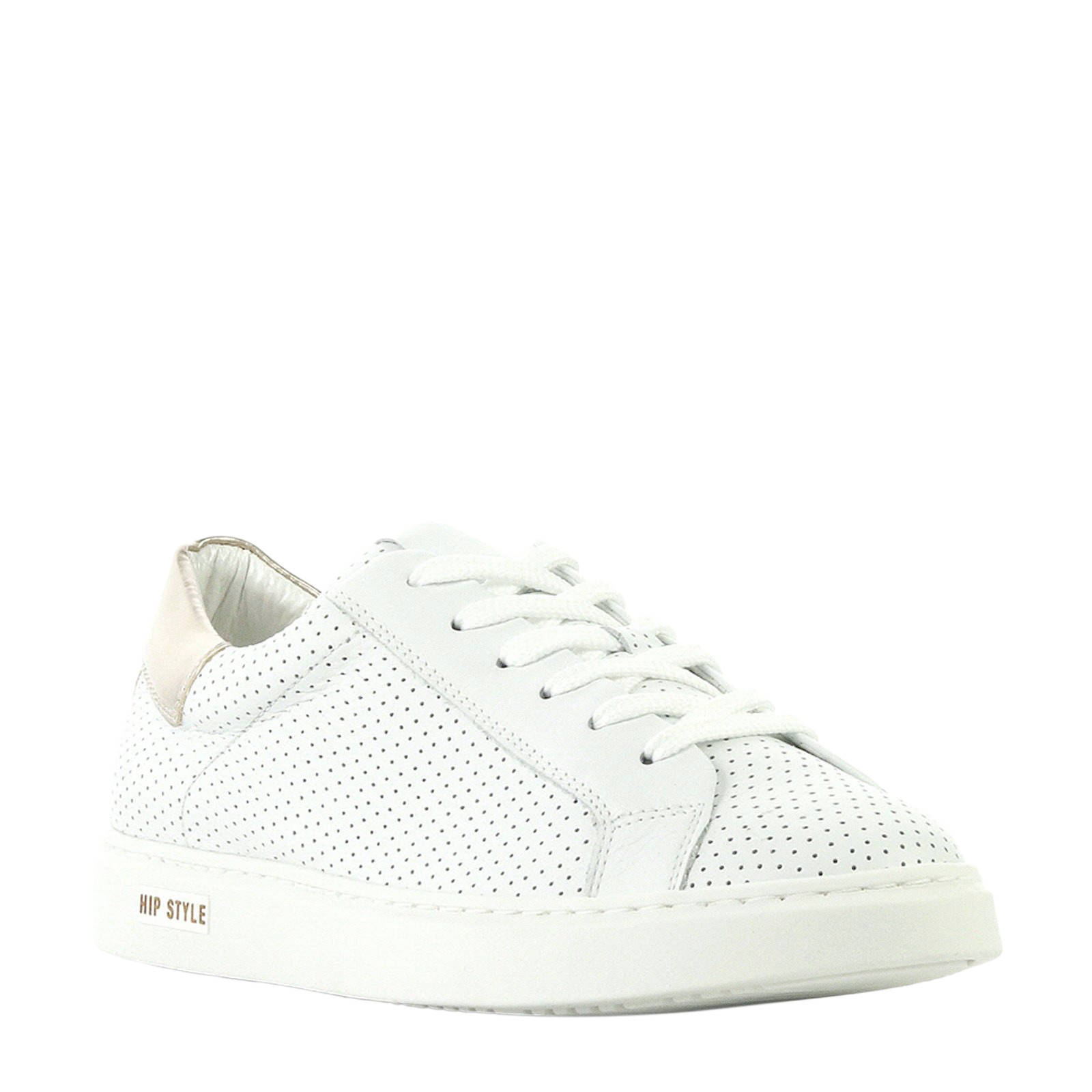 Hip leren sneakers wit | wehkamp