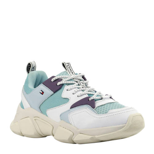 Tommy Hilfiger Chunky Mixed Sneakers Blauwwit tommy hilfiger kopen in de aanbieding