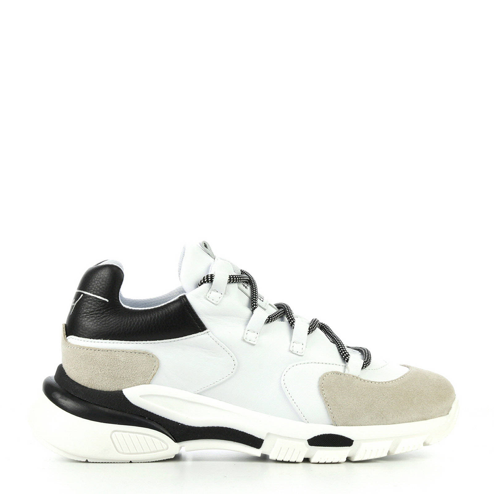 Toral 11101 leren sneakers wit/beige/zwart | wehkamp