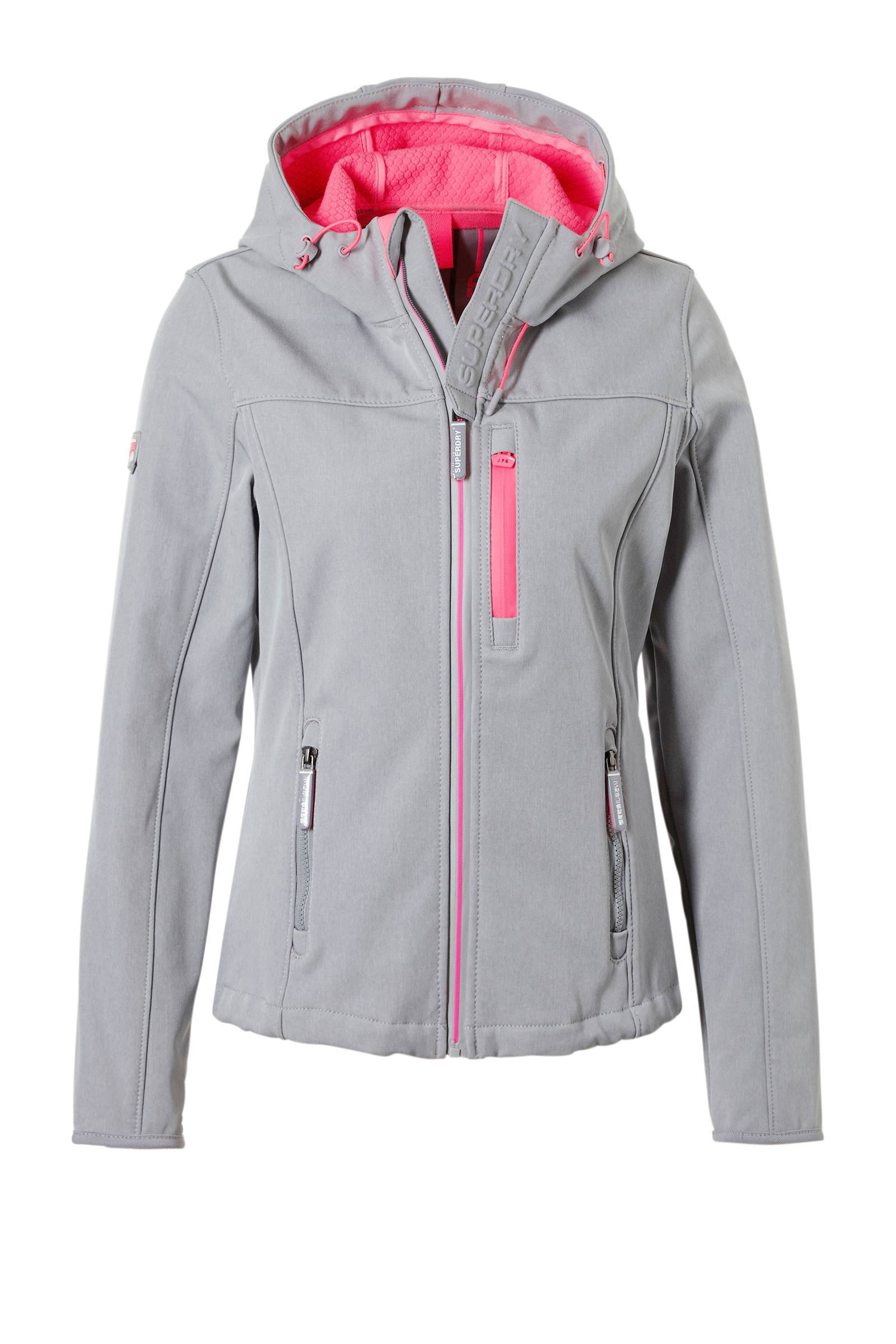 Superdry softshell jack grijsroze | wehkamp Superdry softshell jas blauw | wehkamp