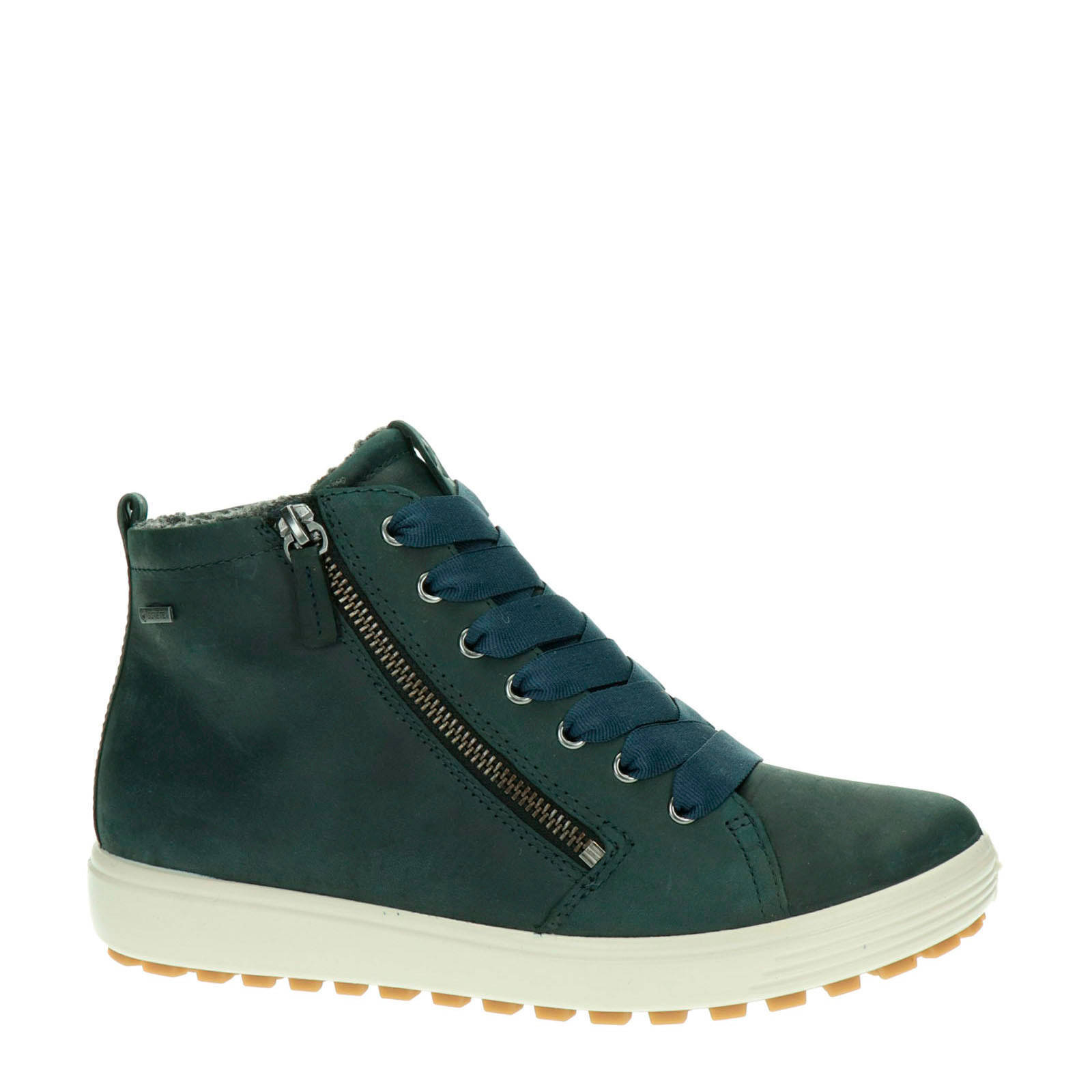 Ecco Soft 7 Tred nubuck veterboots donkerblauw | wehkamp