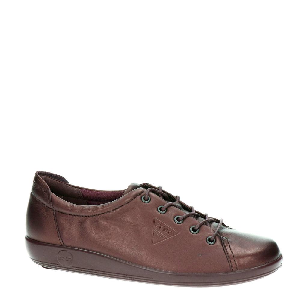 Ecco Soft 2.0 leren veterschoenen brons