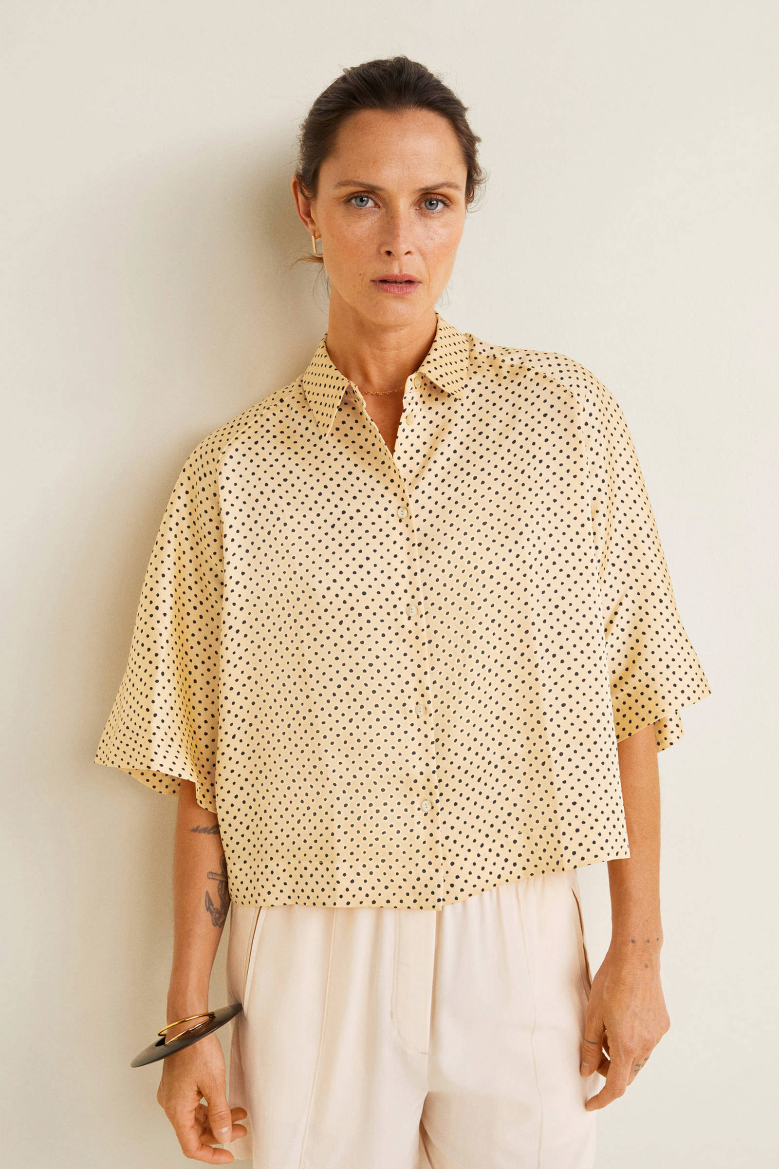 Mango blouse met stippen | wehkamp Mango blouse met stippen roze rood | wehkamp