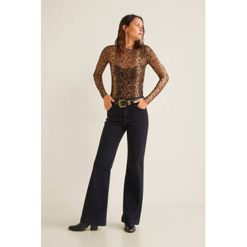Mango Top Met Slangenprint Van Mesh mango kopen in de aanbieding Mango Top Met Slangenprint Van Mesh mango kopen in de aanbieding