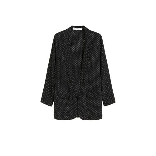 Mango Blouseblazer Met Stippenprint Zwart mango kopen in de aanbieding Mango Blouseblazer Met Stippenprint Zwart mango kopen in de aanbieding