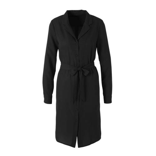 wehkamp blousejurk van gerecycled polyester zwart wehkamp blousejurk van gerecycled polyester zwart