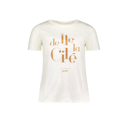 Sissyboy Sissy Boy T Shirt Met Tekstopdruk Ecru sissyboy kopen in de aanbieding