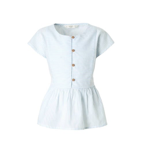 Mango Kids Gestreepte Top Blauw mango kids kopen in de aanbieding