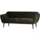 WOOOD velours 2-zitsbank Rocco - groen