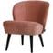 WOOOD Sara Fauteuil - Velvet - Donkerbruin - 71x59x70