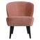 WOOOD WOOOD Sara Fauteuil - Velvet - Donkerbruin - 71x59x70