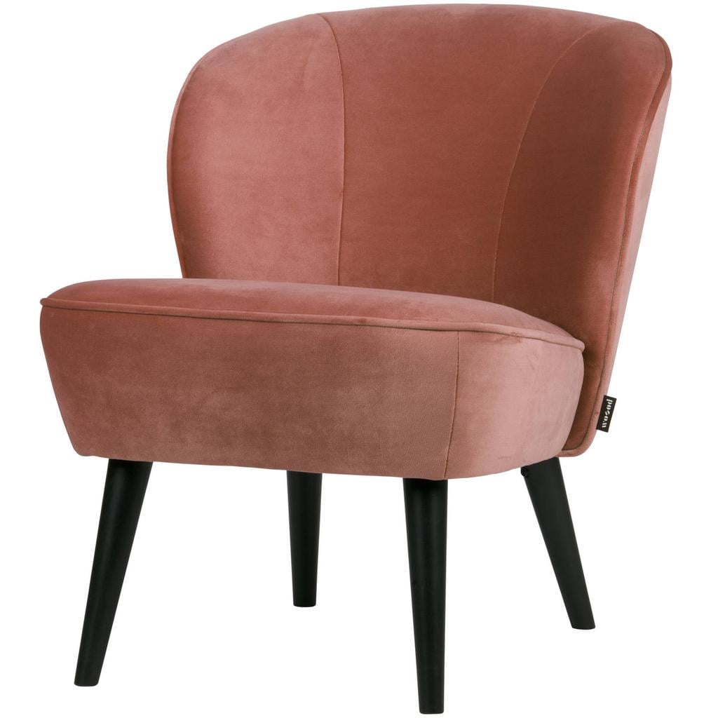 WOOOD WOOOD Sara Fauteuil - Velvet - Oud Roze - 59x71x70