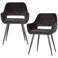 WOOOD WOOOD Jelle Stoel - Velvet - Zwart - Set van 2