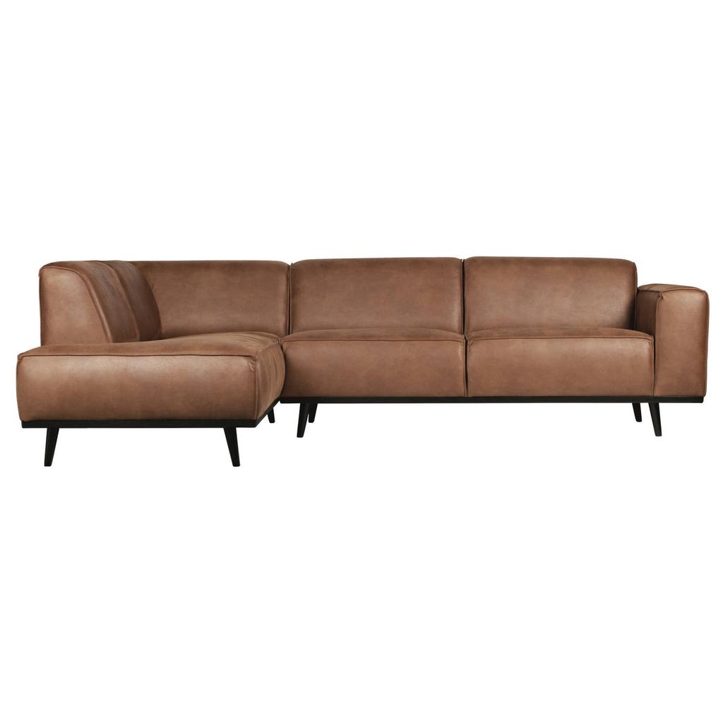 WOOOD Statement Hoekbank Links - Ecoleer - Cognac - 77x274x210