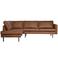 WOOOD WOOOD Rodeo Hoekbank Links - Recycle Leer - Cognac - 85x266x86