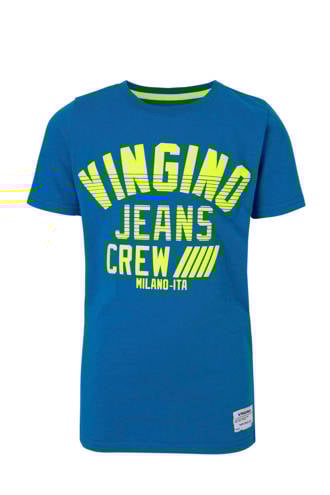 T-shirt Hadel met logo blauw