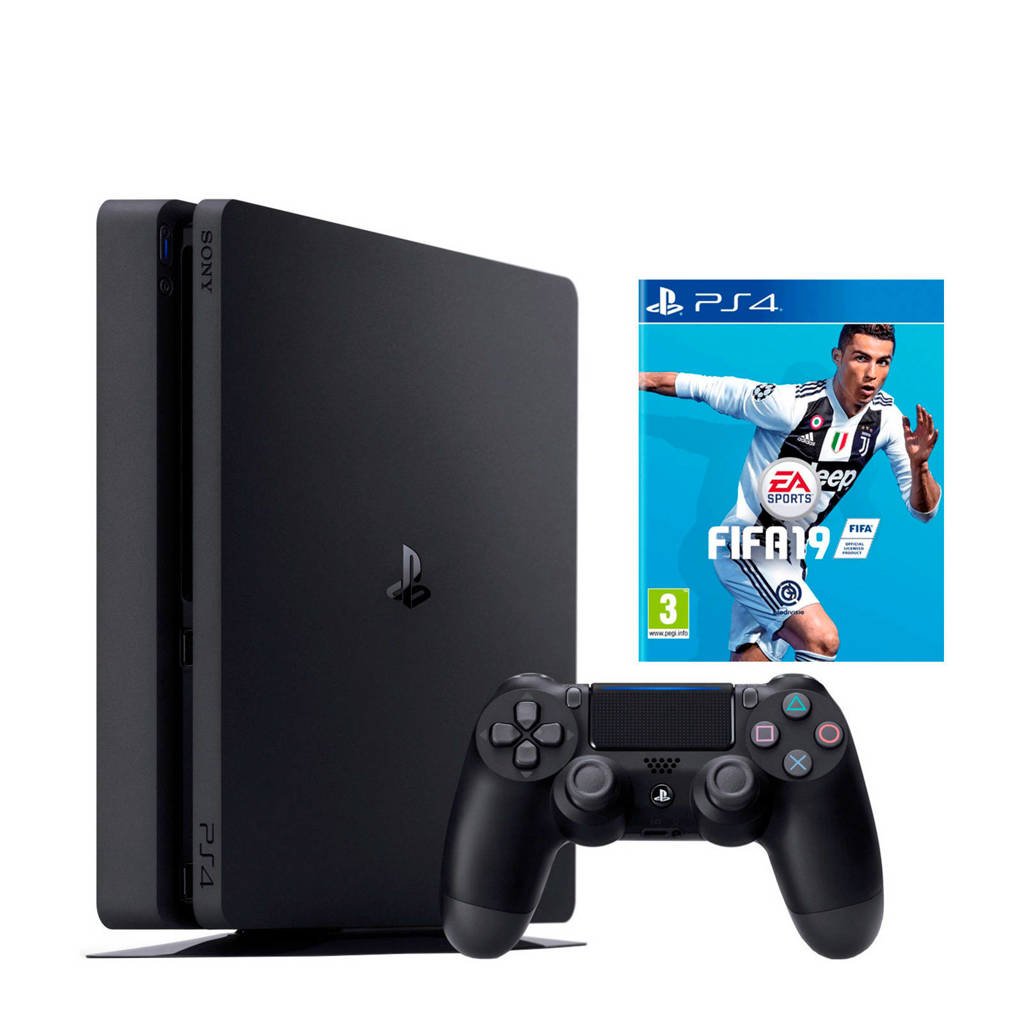 Sony PlayStation 4 500 GB FIFA 19, Zwart