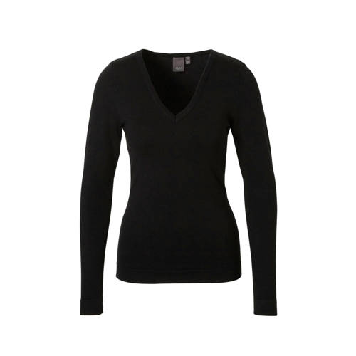 Ichi Fijngebreide Pullover Zwart ichi kopen in de aanbieding