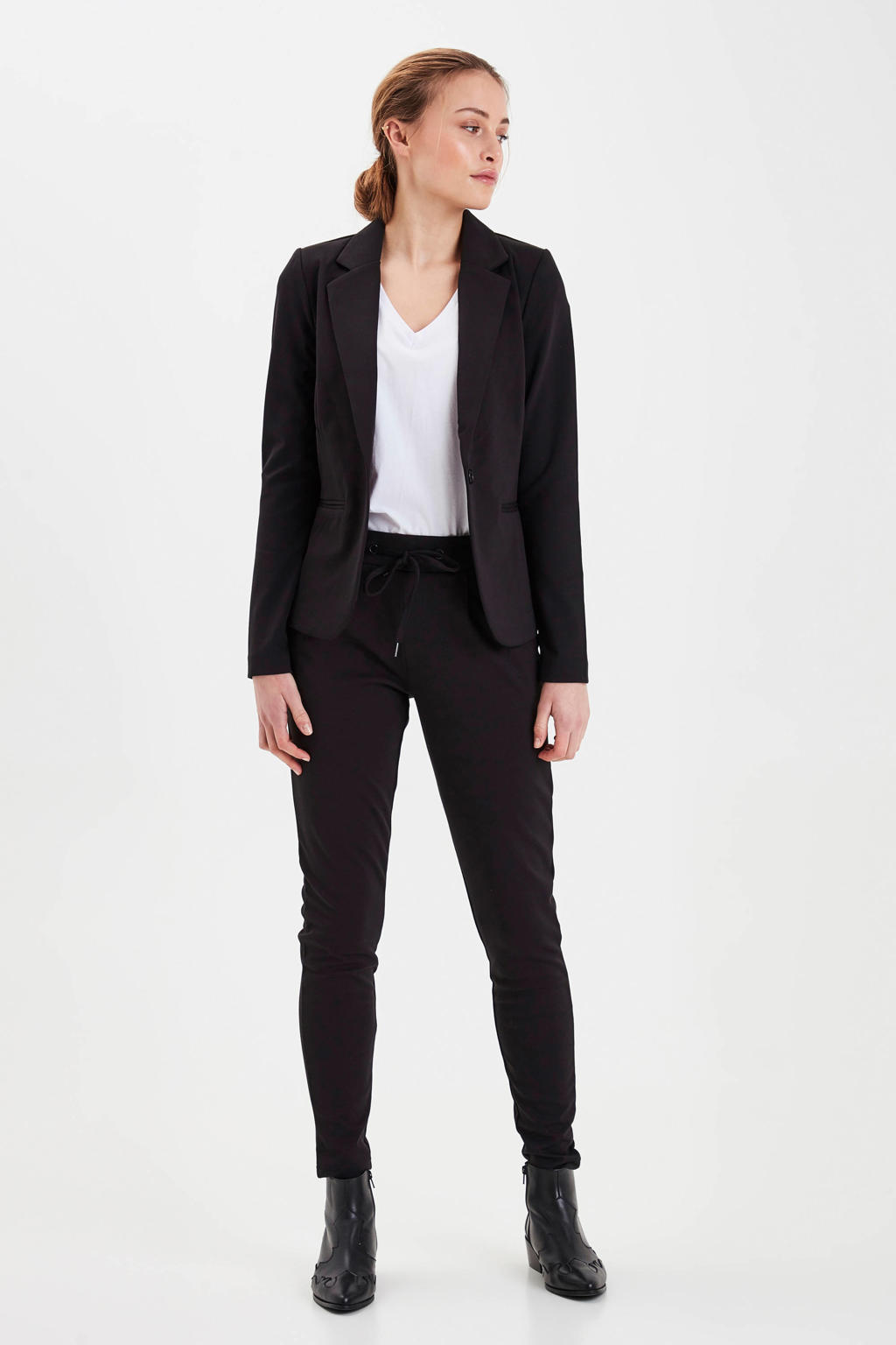 ICHI getailleerde blazer IHKATE zwart