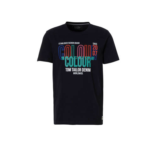 Tom Tailor T Shirt Met Print Blauw tom tailor kopen in de aanbieding Tom Tailor T Shirt Met Print Blauw tom tailor kopen in de aanbieding