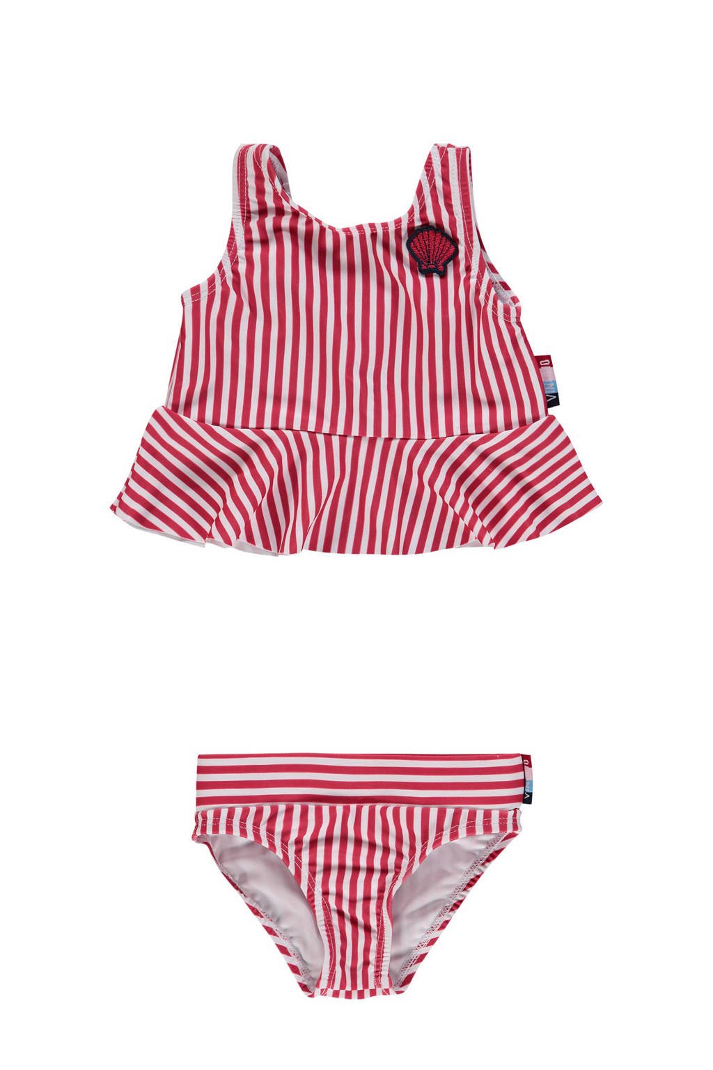 Vingino bikini Zeli Mini met ruches rood, Rood/wit