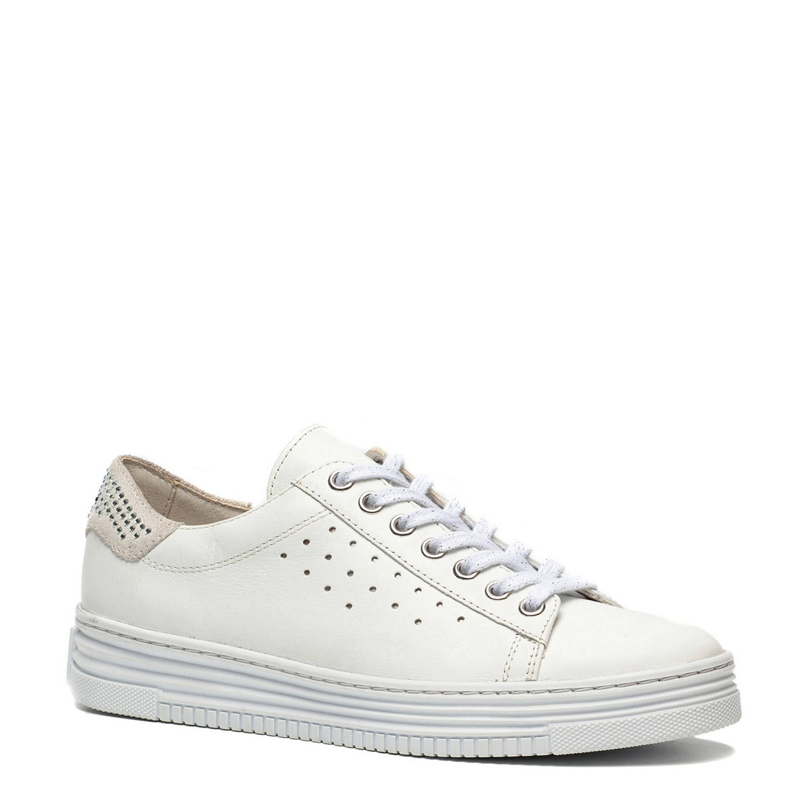 Scapino TwoDay leren sneakers wit | wehkamp