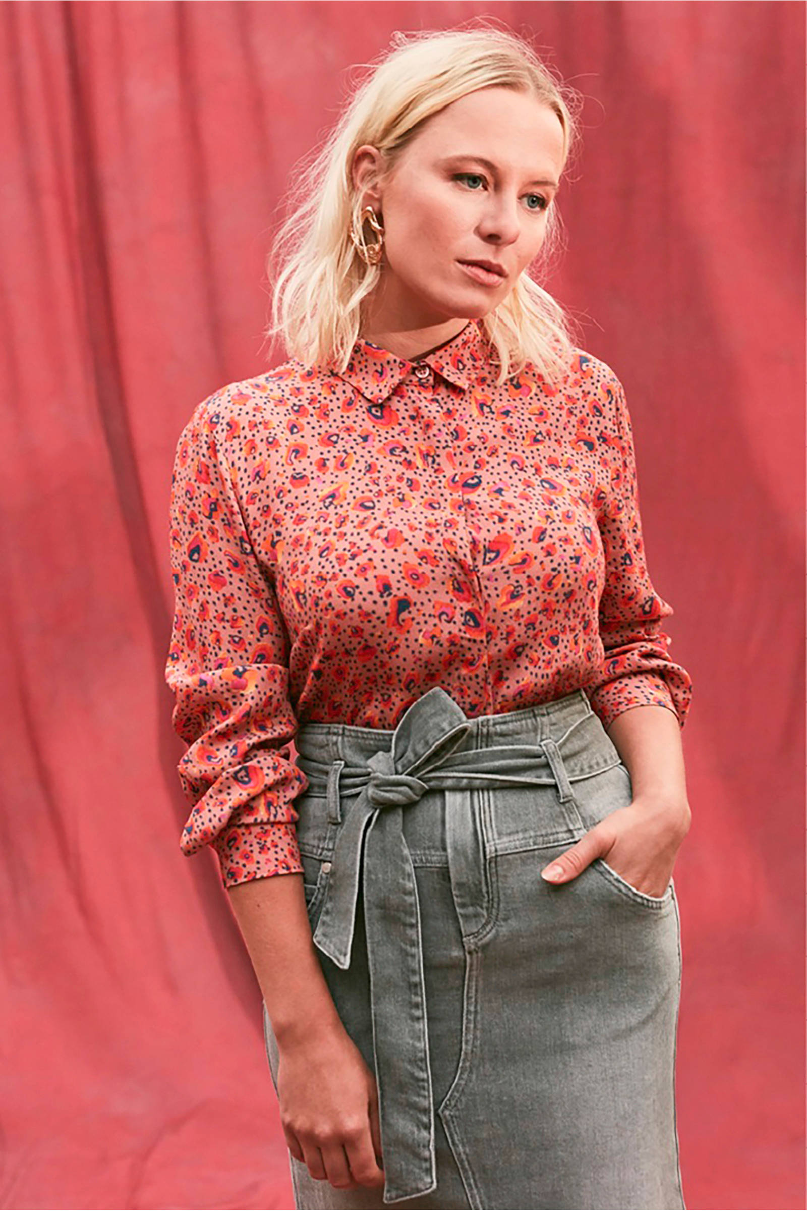 panterprint roze blouse blouse roze blouse panterprint met CKS CKS met CKS met panterprint 7IZHzxZ