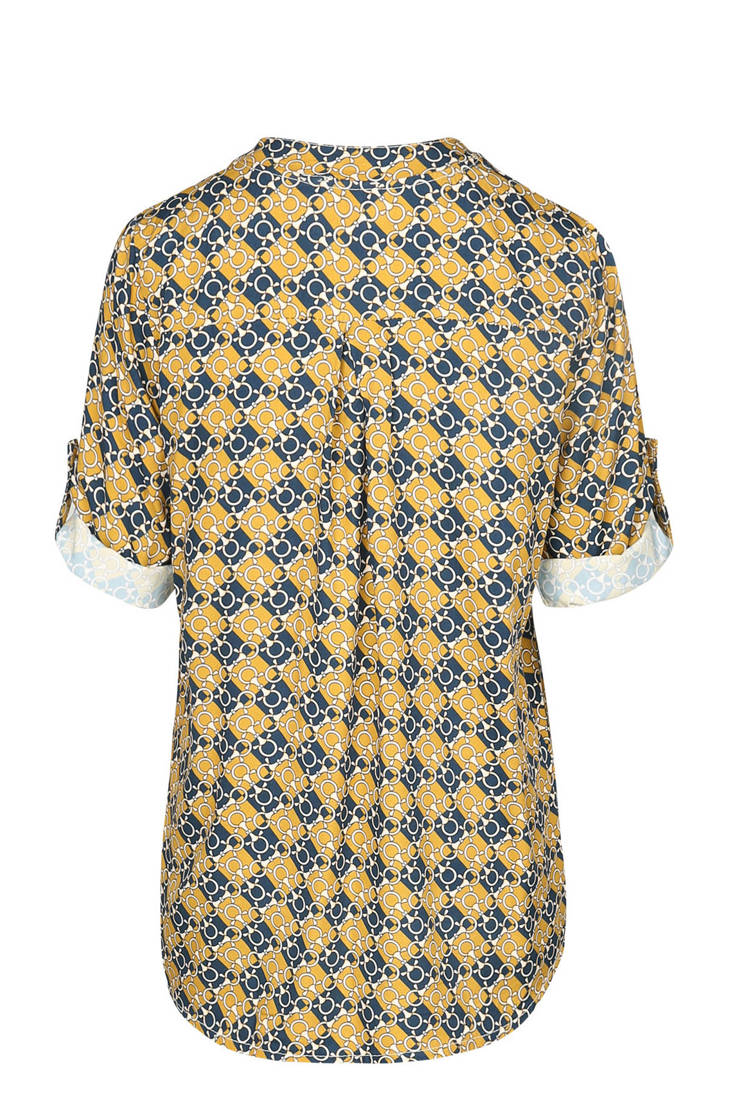 kettingprint oker met blouse Cassis Cassis blouse HRBcv41v