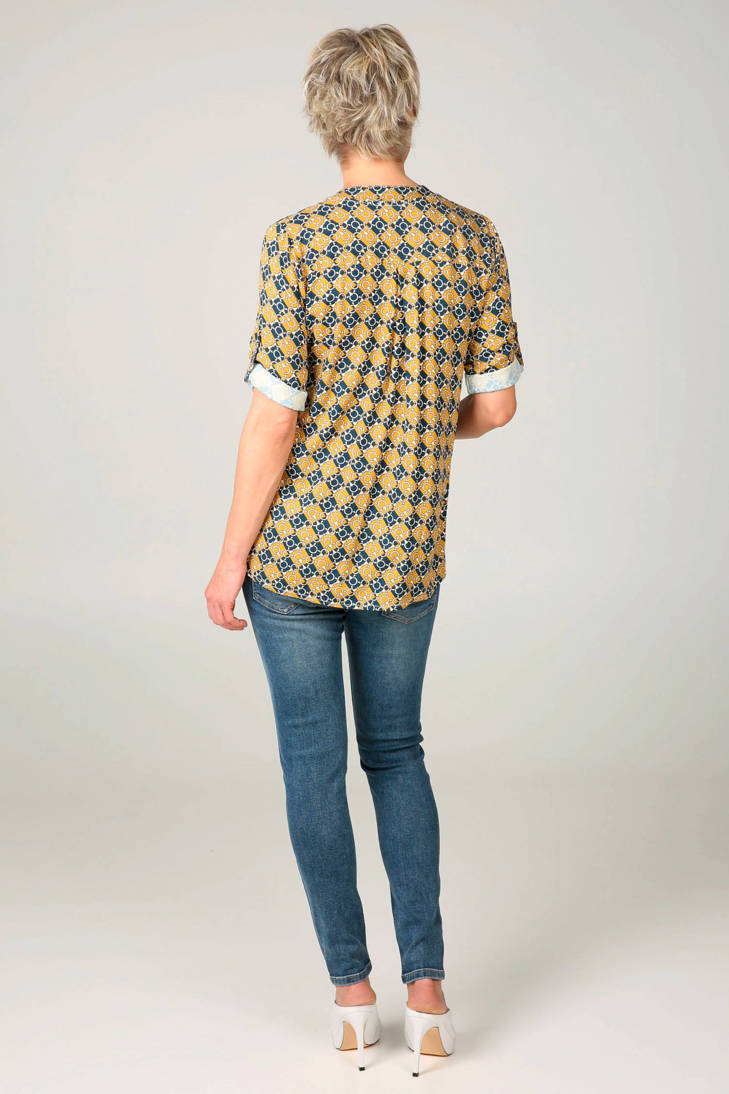 kettingprint oker met blouse Cassis Cassis blouse HRBcv41v