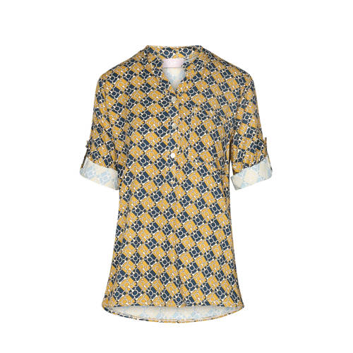 Cassis Blouse Met Kettingprint Oker cassis kopen in de aanbieding