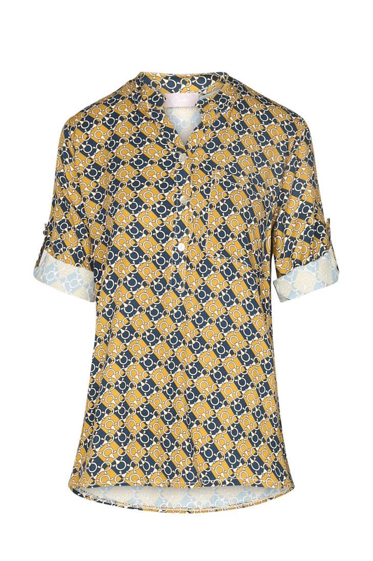kettingprint oker met blouse Cassis Cassis blouse HRBcv41v