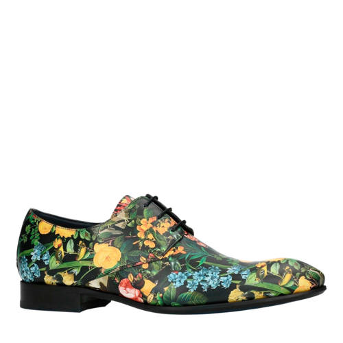Mascolori Leren Veterschoenen Met Bloemenprint mascolori kopen in de aanbieding