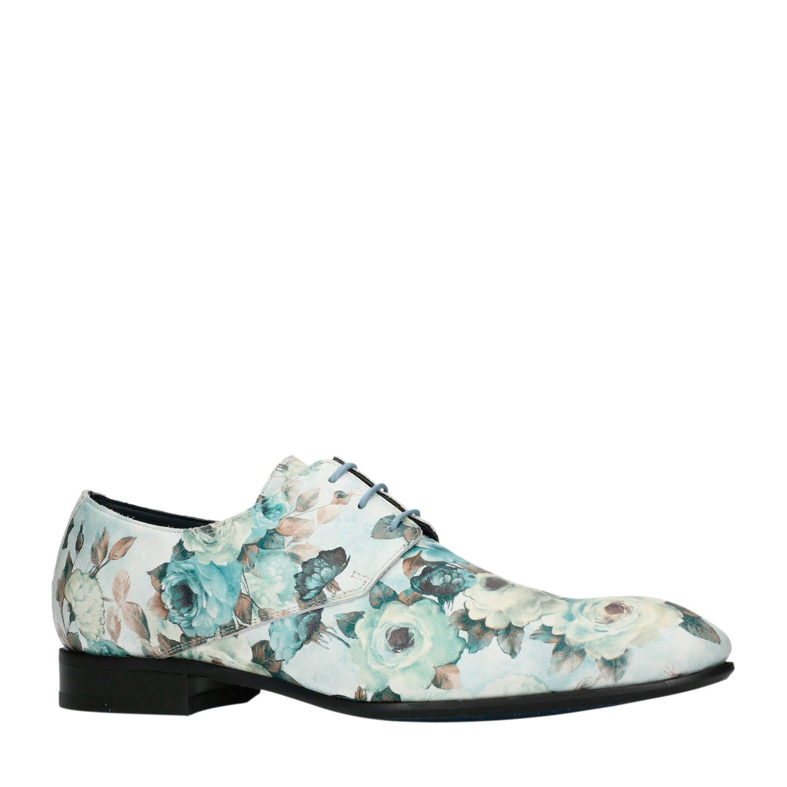 Mascolori leren veterschoenen blauw | wehkamp