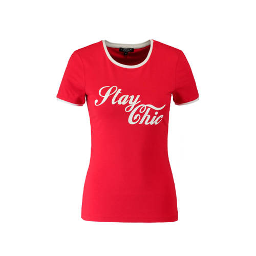 Coolcat T Shirt Met Tekstopdruk Rood coolcat kopen in de aanbieding